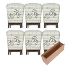 2/4/6pcs Christmas Element Printed Linen Chair Covers, Home Decor, Suitable For Christmas Gifts, Christmas Decoration, Daily Home, Living Room, Dining Room, Garden, Hotel, Washable Polyester Material Chair Seat Cushion Covers - Multicolor - View 23