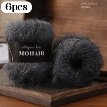 2 球/6 球，25 克/球羊驼毛马海毛混纺纱线