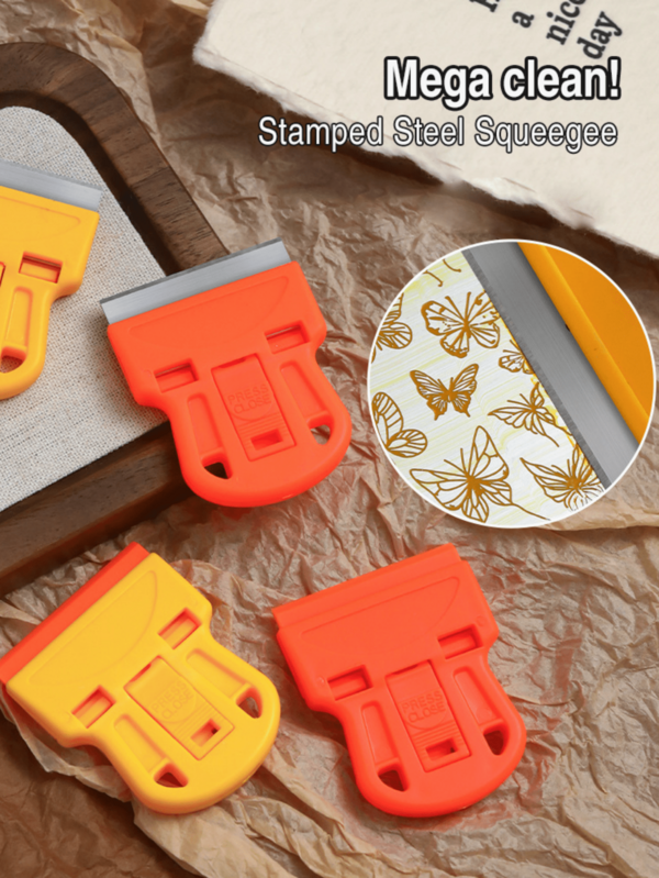 A DIY Nail Tool Made Of Plastic Printed Steel Plate Scraper,Stamping Plate Scraper For Nail Art Stamping, A Multi-Functional Single-Head Cleaning Scraper