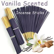 22cm Vanilla Incense Sticks, Handmade Bamboo Stick Incense, Vanilla Scent Mixed With Woody Aroma, Similar To Popcorn Fragrance. Suitable For Yoga, Fitness, Work, Gatherings To Enhance Focus And Improve Ambiance. Great For Holiday And Birthday Gifts
