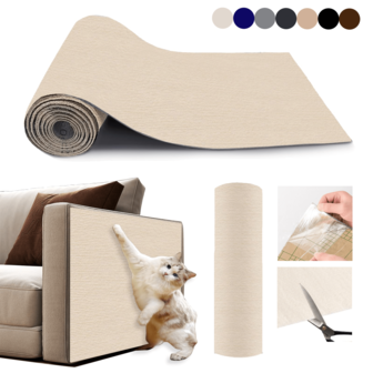 Self-Adhesive Anti Cat Scratch Sofa Mat Cat Crawling Mat Sofa Protection Grinding Climbing Frame Self-Adhesive Carpet Cats Scratch Board Cat Toys For Cat Tree/Door/Couch