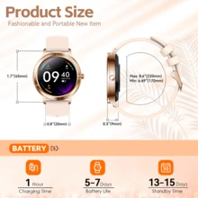 EIGIIS Smart Watch For Women With Bluetooth Calling, 1.32" HD Touch Screen, Heart Rate Sleep Monitor, Fitness Tracker, 5-Day Battery, Compatible With IPhone Android - Pink - View 8