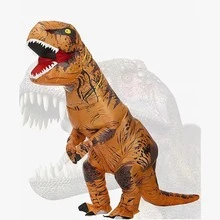 [Various Colors Available] Adult Inflatable Tyrannosaurus Rex Costume, Fun Dinosaur Mascot Outfit, Corporate Event Role Play Prop, Party Costume - Multicolor - View 4