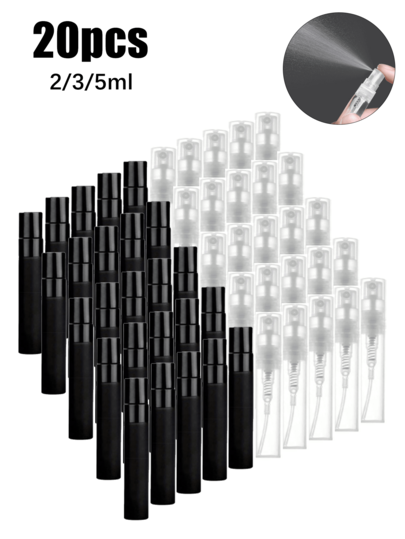 2ml3ml5ml Transparent Perfume Bottle Glass Spray Bottle Empty Bottle Portable Sample Bottle, Mini Spray Bottle, Mini Transparent Plastic Spray Bottle Empty, Mist Refillable Mini Perfume Bottle, Perfume Atomizer, Small Empty Sample Container, Plastic Portable Travel Bottle, Mist Refillable Mini Perfume Bottle, Perfume Atomizer,