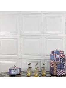 10/20/30 片易撕 3D 网格泡沫墙纸 - 防水可水洗自粘乙烯基墙贴，适用于客厅、厨房、卧室、宿舍装饰 - 可修剪、可移除并粘贴在天花板上 - 彩色 - 查看 9