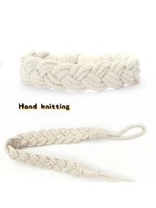 1 pezzo Fermo porta vintage in corda silenziosa, fermatenda in corda fatta a mano, corda di fissaggio per tende, barriera elegante per porta di casa/ufficio, facile installazione senza attrezzi, molletta decorativa alla moda per porta - Multicolore - Visualizzare 9