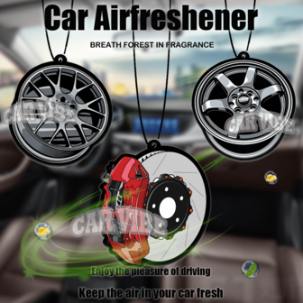 Piezas de decoración para modificación automotriz, ambientadores colgantes para espejo retrovisor con tabletas perfumadas, decoración automotriz genial, set combinado de ambientadores de papel para vehículo con diseños surtidos, regalo para amigos