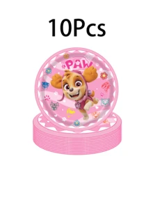 Paw Patrol Theme Party Supplies Set, Includes Paper Plates, Cups And Napkins With Archibald, Rubble, Chase, Fire Truck, And Tracker Rex, Suitable For Parties And Christmas Decorations - Multicolor - View 7