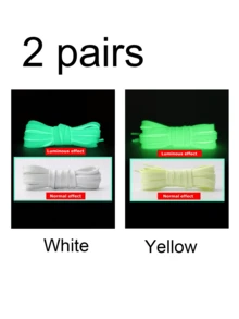 闪亮夜光扁平鞋带 - 完美适用于低帮帆布鞋、运动鞋和休闲鞋 - 女士运动鞋带，情侣款配套配饰 - 彩色 - 查看 16