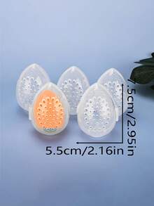 4pcs Transparent Breathable Makeup Storage Boxes, Travel Essential, Includes Anti-Mold Anti-Humidity Sponge. Suitable For Storing Makeup Sponges, And Powder Puffs.