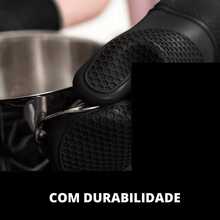 Luvas Térmica Para Forno Cozinha Par De Luvas Com Forro Para Fogão De Silicone Lavável Premium - Multicolorido - Visão 8