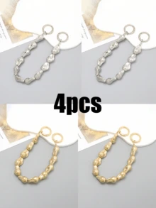Correa desmontable para bolso, cadena decorativa para teléfono, cadena de repuesto multifuncional para bolso, juego completo de accesorios para bolso como regalo para mujeres y niñas, carcasa de teléfono, funda de auriculares, colgante, accesorios anti-pérdida para teléfono - Multicolor - Ver 17