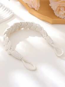 1 pezzo Fermo porta vintage in corda silenziosa, fermatenda in corda fatta a mano, corda di fissaggio per tende, barriera elegante per porta di casa/ufficio, facile installazione senza attrezzi, molletta decorativa alla moda per porta - Multicolore - Visualizzare 12