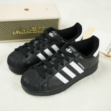 Adidas Zapatillas de skateboarding de puntera de concha de talla única para unisex - Blanco y Negro - Ver 7