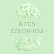 1pc/6pcs Chenille Yarn 6mm Thick Handmade DIY Crochet Velvet Chunky Wool Yarn For Knitting, Scarves, Hats, Plush Blankets - Multicolor - View 49