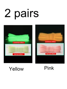 闪亮夜光扁平鞋带 - 完美适用于低帮帆布鞋、运动鞋和休闲鞋 - 女士运动鞋带，情侣款配套配饰 - 彩色 - 查看 21