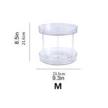 1 件双层 360° 旋转大容量透明桌面化妆品收纳架，化妆品收纳盒，化妆品收纳，珠宝收纳，珠宝收纳