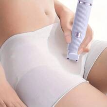 二合一女士电动剃须刀 - 干湿两用脱毛器，适用于比基尼线、眉毛、面部、腿部和腋下 - 便携式比基尼修剪器 - 可充电无线设计 - 顺滑高效的剃须体验 - 彩色 - 查看 2