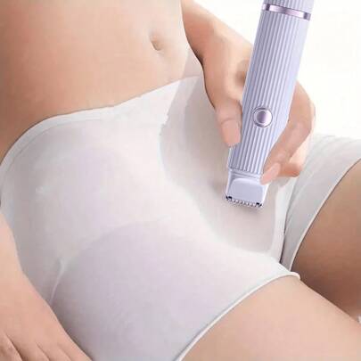 2-In-1 Women's Electric Shaver - Wet & Dry Epilator For Bikini, Eyebrows, Face, Legs And Underarms - Portable Bikini Trimmer - Rechargeable Cordless - Smooth & Efficient Shaving Experience