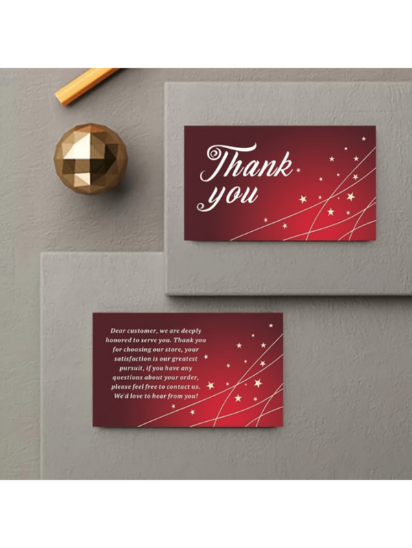 Personalisierte Dankeskarten mit eigenem Logo - matte Oberfläche, Papiermaterial - geeignet für kleine Unternehmen, Dankesschreiben, Hochzeitseinladungen und täglichen Bürogebrauch, Einladungen und Unternehmensbranding, professionelle Büroartikel | modernes Erscheinungsbild