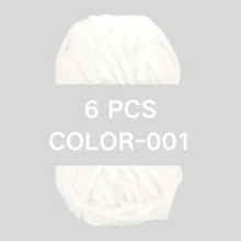 1pc/6pcs Chenille Yarn 6mm Thick Handmade DIY Crochet Velvet Chunky Wool Yarn For Knitting, Scarves, Hats, Plush Blankets - Multicolor - View 42