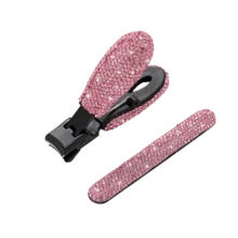 1 Set Rhinestone Nail Clipper For Manicure & Pedicure, Durable & Sharp Nail Clipper And Nail File - Multicolor - View 14