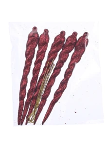 5 Stücke verdrehte Kunststoff-Eiszapfen-Hängeornamente für Weihnachtsbaum-Dekorationen und Feiertagsparty-Hochzeitsdekoration (Gold), geeignet für Raumdekoration, Heimdekoration, Schlafzimmerdekoration, Weihnachtsdekoration, Weihnachtsgeschenke, Geburtstagsgeschenke, Hochzeitsdekoration, Weihnachtsdekoration, Winter