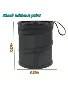 1 Stück kompakter schwarzer zusammenklappbarer Auto-Mülleimer - auslaufsicher, strapazierfähiger Mülleimer aus Oxford-Gewebe mit einfachem Aufhängesystem für Auto, Camping, Picknick und Büronutzung, Auto-Mülleimer