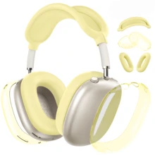 Case For AirPodsMax Headphones, Clear TPU Ear Cups Cover/Silicone Ear Pad Case Cover/Silicone Headband Cover Transparent Accessories Compatible With Apple AirPodsMax USB-C (2024/2020) [3 In 1] - TPU-multicolor Three-piece Set - View 24