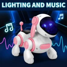 Robot Dog Toy – Smart Robot Dog, Suitable For Children Over 3 Years Old, Interactive Crawling And Sound, Kids Robot Dog Toy With LED Eyes, Electronic Pet Toy Dog, Gift For Boys And Girls(Pink) - Pink - View 10