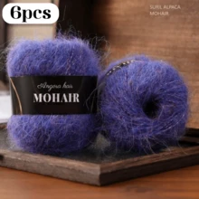 2 球/6 球，25 克/球羊驼毛马海毛混纺纱线