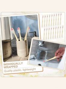 50/20/10pcs Individually Packaged Disposable Toothbrushes With Manual Microfibres - Suitable For Travel, Unisex Design, Applicable For Home, Hotel, Office And Camping - Includes Storage Box, Travel Toothbrush, Hotel Oral Care, Compact Toothbrush, Durable Packaging - Multicolor - View 5