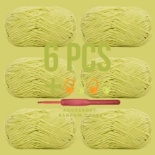 1 Package/6 Packages (50g/Package) Cute Little Ah 3mm Fine Ice Yarn, Soft And Fine Texture, For Knitting Baby Items, Jacket, Hat, Shoes, DIY Handicrafts, Home Decor, Etc. (6 Packages With A Free Crochet Hook Set) - Multicolor - View 23