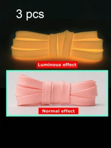 闪亮夜光扁平鞋带 - 完美适用于低帮帆布鞋、运动鞋和休闲鞋 - 女士运动鞋带，情侣款配套配饰 - 彩色 - 查看 15