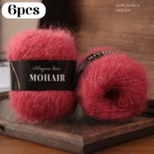 2 球/6 球，25 克/球羊驼毛马海毛混纺纱线