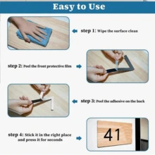 10cm/3.94inch Gold/Silver/Black/ Number Plate, Suitable For Outdoor Street Address Mailbox And Home Decoration, Modern3D Effect Self-Adhesive Acrylic House Number Plate