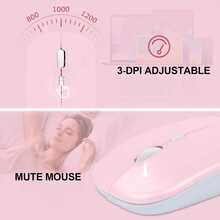 Wireless Bluetooth Mouse With Mouse Pad Compatible With IPad Surface Pro Mac Book Pro Air, Wireless Bluetooth Computer Mouse For IMac Laptop, Small Poratble Mouse For Travel