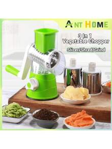Cheese Grater, Kitchen Mandolin Vegetable Slicing Machine, With 7.62cm Replaceable Blades, Easy-To-Clean Rotary Fruit Grater Slicing Machine, Potato, Carrot, Nut Grinder - Multicolor - View 11