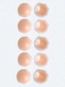 12 件硅胶乳头贴可重复使用女士乳房花瓣提升隐形胸罩乳贴胸罩衬垫贴纸粘垫（2/6/12 件） - 彩色 - 查看 2