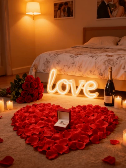 2000pcs Artificial Silk Red Rose Petals - Perfect For Scattering At Wedding Venues To Create A Romantic Atmosphere. Also Suitable For Proposals, Wedding Aisle Decor, Gift Box Filling. An Ideal Choice For Candlelit Romantic Rooms, Party Decorations. Suitable As A Couple's Gift, For Use On Holidays And All Romantic Occasions.