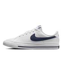 حذاء رياضي Nike Court Legacy Leather مريح ومتعدد الاستخدامات للأطفال منخفض الارتفاع LY أبيض وأزرق - أبيض أزرق - مشاهدة 1