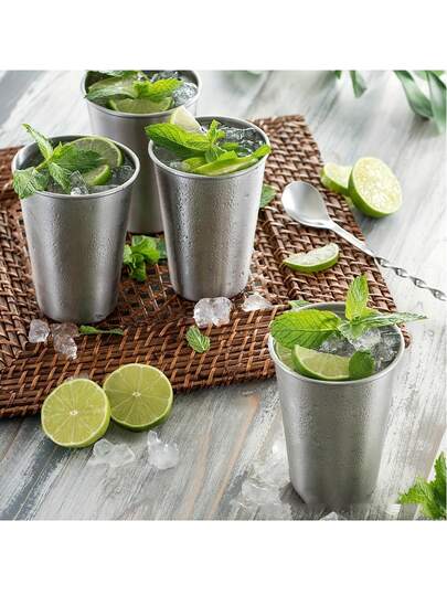 1PC Stainless Steel Cup Beer Cup Coffee Cup Handy Water Cup Single Layer Cold Drinking Cup Metal Tea Cup