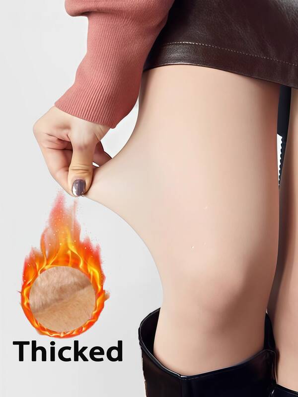 1pc 220g Women'sWinter And Autumn Stockings,Thermal Lined Tights,Sexy Transparent Long Socks, Plus Size Leggings,Autumn And Winter Thick Plush Warm Leggings And Pantyhose, Winter Work And Business Tight Pants (Suitable For -5-15 ° C)