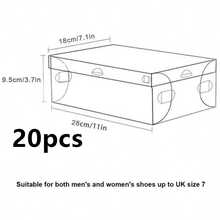 6 piezas/12 piezas/20 piezas Juego de cajas de zapatos de plástico transparente - a prueba de humedad, a prueba de agua, con orificios de ventilación, diseño plegable que ahorra espacio para almacenamiento de zapatos en el dormitorio, caja de almacenamiento de zapatos para el hogar y la vida/almacenamiento y almacenamiento/almacenamiento de zapatos/estante de zapatos