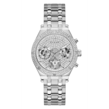 Guess GW0440L3 Elegant Luxury Crystals Iridescent Stainless Steel Fashion Chronograph Watch For Women Suitable For Daily Party Wear Holiday Party Gift Lover Gift