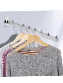 Perchero de pared de 5 piezas, perchero ahorrador de espacio, perchero de pared, diseño de diamante, plateado - Plateado - Ver 6