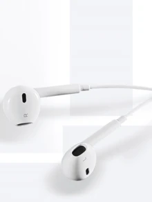 C 型有线耳机，3.5 毫米插孔圆形插头，USB C 耳塞，音频耳机电子通话和音乐低音立体声入耳式耳机耳机兼容 iPad/PC - 白色 - 查看 7