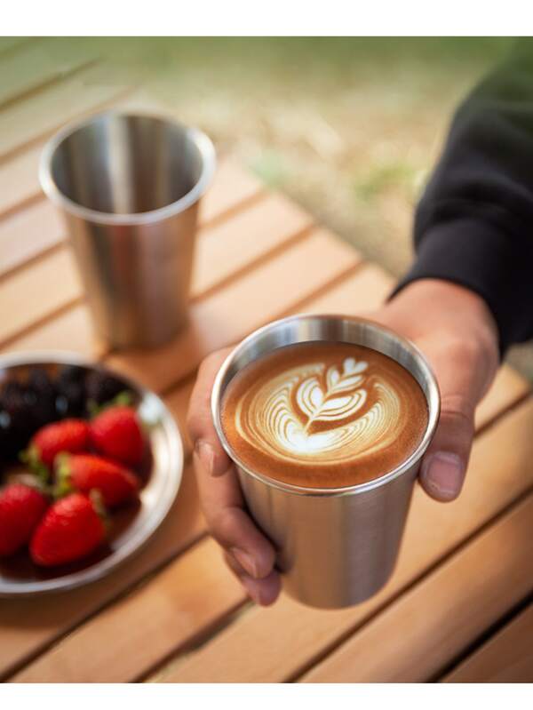 1PC Stainless Steel Cup Beer Cup Coffee Cup Handy Water Cup Single Layer Cold Drinking Cup Metal Tea Cup