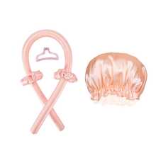 1 Set Solid Color Faux Silk Sleep Cap With Lace Trim, Satin Hair Wrap, And Curling Iron Hair Ties & Clips - Multicolor - View 5