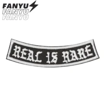Real Is Rare Embroidered Biker Patch, Iron-On Or Sew-On Punk Rock Anime Cartoon Decorative Embroidery Patch DIY Clothing Accessory, Embroidered Sewing Iron-On Applique Patch For Clothes, Shoes, Bags Summer, School - Multicolor - View 2